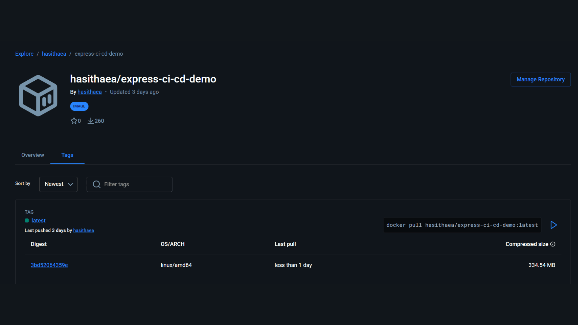Docker Hub repository