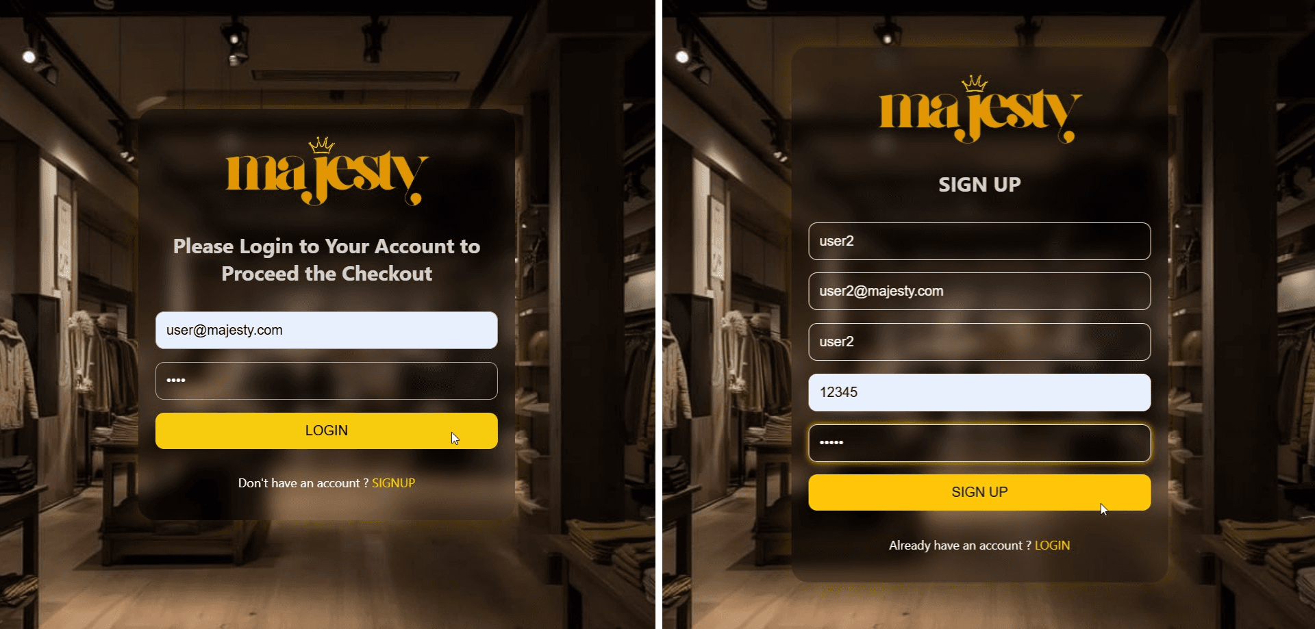 Login and Registration