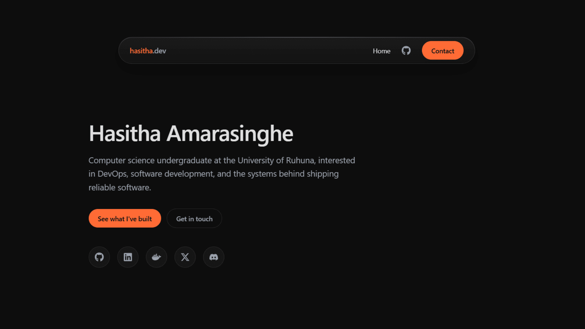 hasitha.dev screenshot